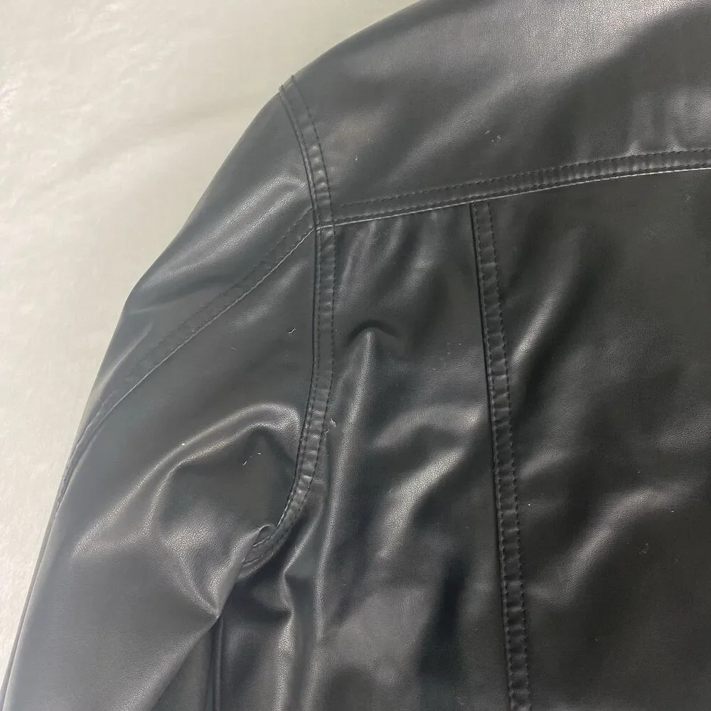 i Jeans By Buffalo Jacket Mens Small Black Hooded Full Zip Pockets Casual